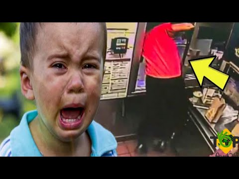 أنظر كيف تصرف عامل في مطعم ماكدونالدز بعد سماعه لصراخ هستيري للأطفال!