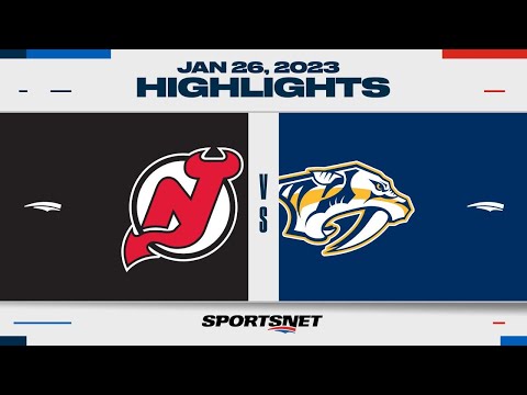 NHL Highlights | Devils vs. Predators - January 26, 2023