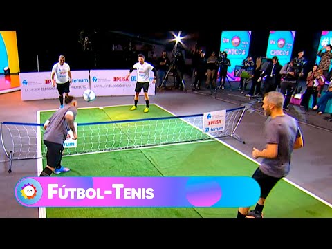 Turco García y Chino Leunis VS. Pollo Álvarez y Rolfi Montenegro se picantearon en el Fútbol-Tenis