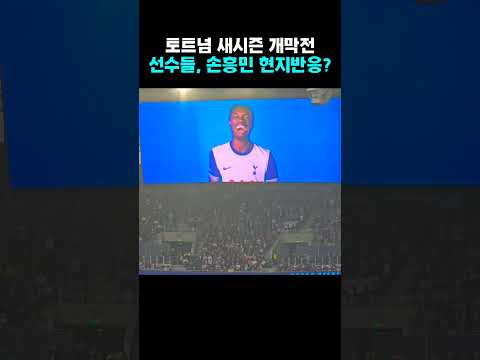 토트넘 개막전 선수들과 손흥민 함성터진 현지반응