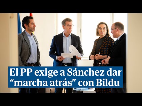 El PP exige a Sánchez dar marcha atrás con Bildu en Pamplona y un orden del día con Feijóo