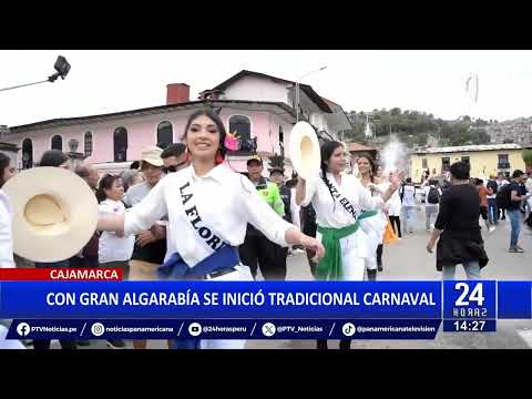 Con gran algarabía inició tradicional Carnaval de Cajamarca