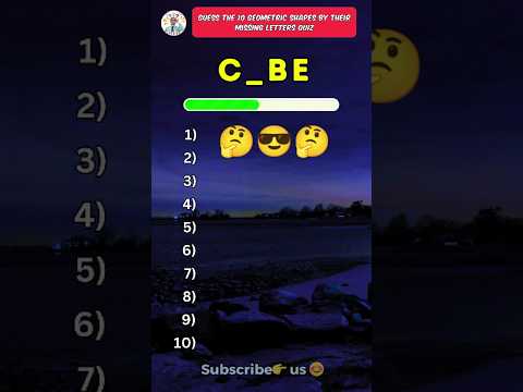 Guess the geometric shapes just by missing letters quiz 👉 Part 3 🤔