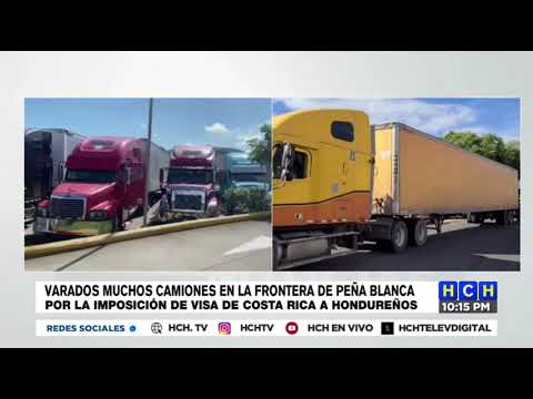 Transportistas de carga pesada protestan en aduana Las Manos al no contar con visa costarricense