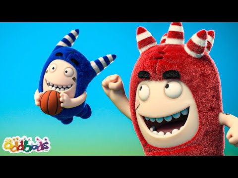 バスケでシュートを決めよう！ 🏀⛹️ | オッドボッズ | こども向けアニメ | 動画 | キッズ | Moonbug 日本語