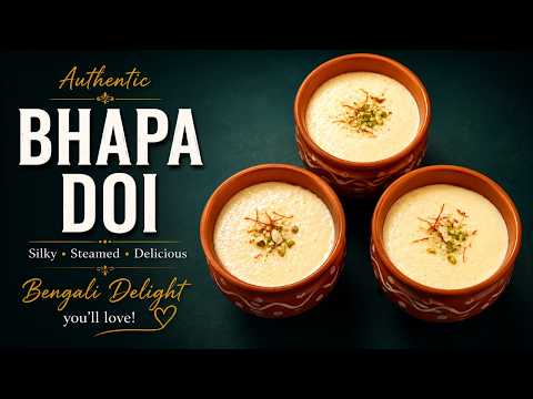 Bhapa Doi Recipe | Bengali Steamed Yogurt Dessert | No Oven • Creamy • Eggless