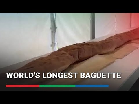 French bakers beat Guinness record for world's longest baguette