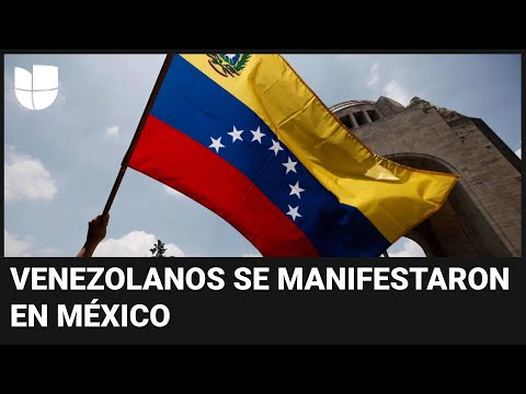 En imágenes: Cientos de venezolanos en México se manifiestan a favor de la libertad de su país