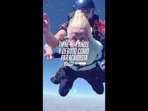 Tiene 104 años y se tiró en paracaídas: el insólito pensamiento antes de saltar - #FlashChat
