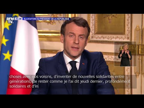 Restez chez vous demande Emmanuel Macron aux Français