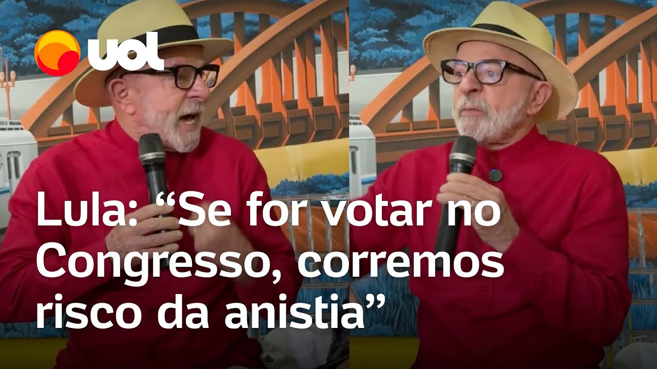 Lula diz que anistia pelo 8/1 corre risco de ser aprovada se for votada no Congresso