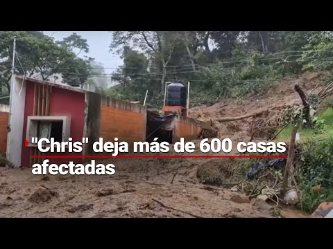 Fenómeno Chris deja 600 viviendas afectadas en Veracruz y desbordamientos de ríos