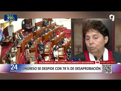Congreso culmina su gestión con 78% de desaprobación, según encuesta