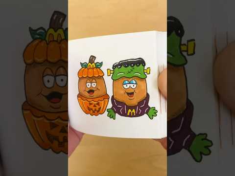 McNugGET-OFF  🎃🟤🟤  Printable PDF flipbook here: linktr.ee/theflippist 💜 #prince #halloween