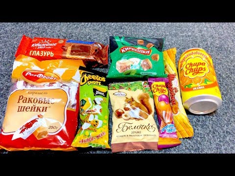 russian food asmr [ SNACK BOX ] mukbang