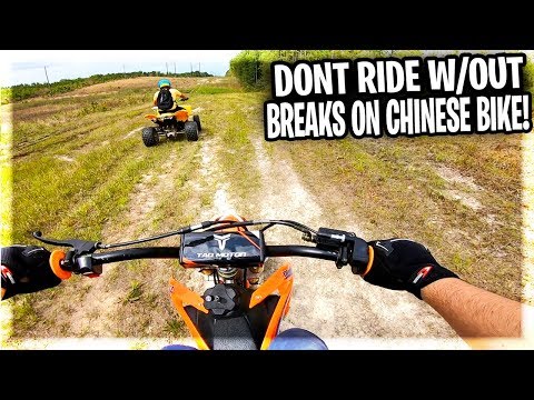 Cheap Chinese Apollo/Tao Tao Dirt Bike Trail Rides! "Don't Ride Dirt Bikes Without Breaks"