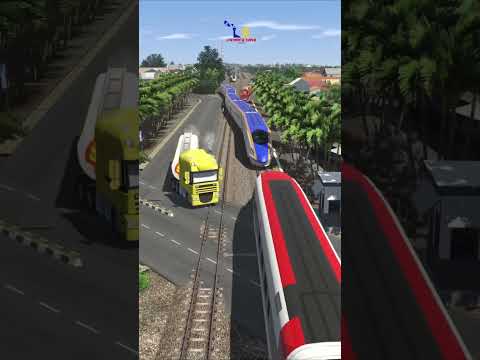 4 Kereta Cepat Hampir Bertabrakan Dan Mobil Menerobos Palang Pintu! 😱 #train #railtrack #keretaapi