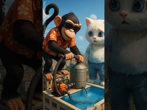 "Laddu vs Monkey: Pool Battle Gone HILARIOUS! | Must Watch! 😂"