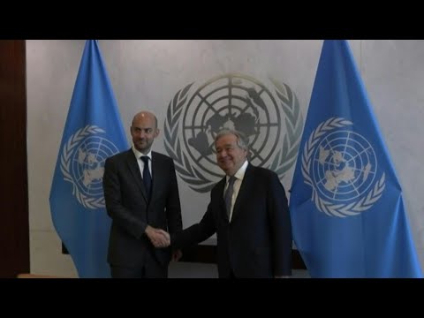 French Foreign Minister Jean-Noel Barrot meets with UN Secretary-General Antonio Guterres | AFP