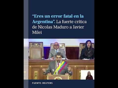 Maduro calificó a Milei como un “error fatal” en la historia de Argentina y de América Latina