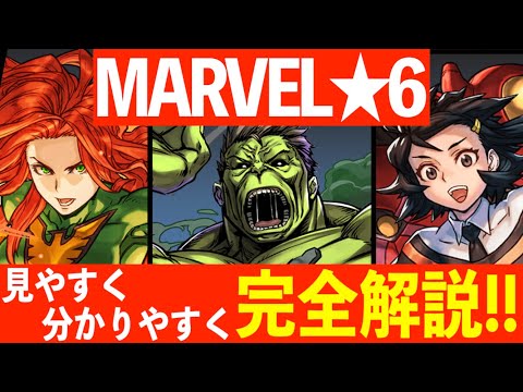 マーベルコラボ☆６キャラを見やすく分かりやすく完全解説！禰󠄀豆子代用？木版クリス？優秀キャラ多数！【MARVEL×パズドラ】