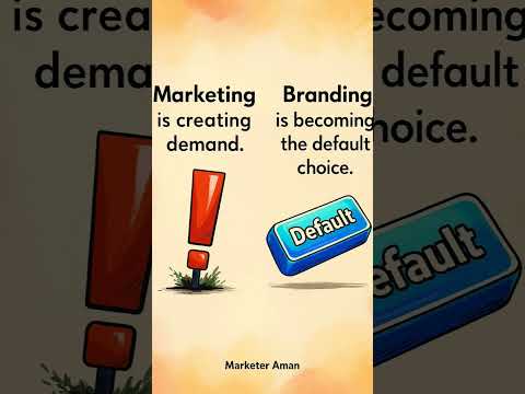 🤔Marketing vs Branding, what's the real difference? Marketing grabs attention.Branding earns trust.🧠