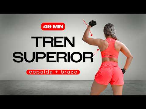 DEFINIR ESPALDA + BRAZO con 45 min (en casa) | Rutina en tiempo real