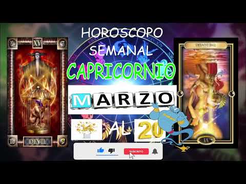 HOROSCOPO SEMANAL  14 al 20 DE MARZO CAPRICORNIO ORODIARIO SI LO CREES LO CREAS