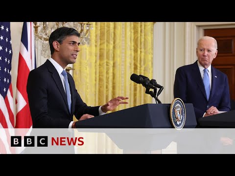 Biden and Sunak unveil 'Atlantic Declaration' economic agreement - BBC News