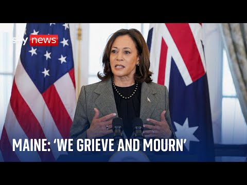 Maine shooting: Kamala Harris decries gun violence after mass shooting in Lewiston