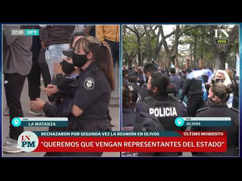 Conflicto policial. Mariano Díaz, capitán: Queremos que vengan representantes del Estado