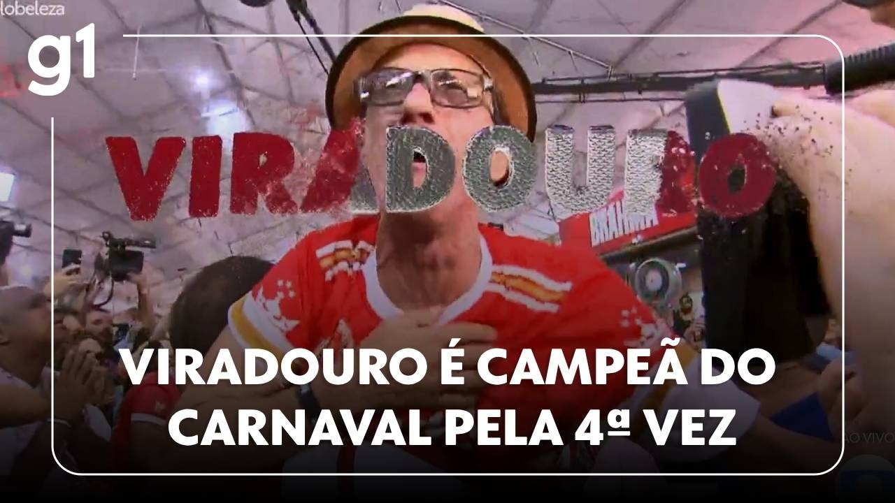 Viradouro conquista título do Grupo Especial do Rio pela quarta vez; veja o momento do anúncio