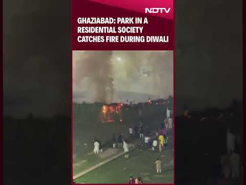 Ghaziabad: Park In A Residential Society In Indirapuram Catches Fire During Diwali Celebrations