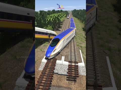 Kereta Cepat Tiba - Tiba Pindah Jalur, Hampir Tertabrak 2 Kereta Cepat! #railtrack #train #railway