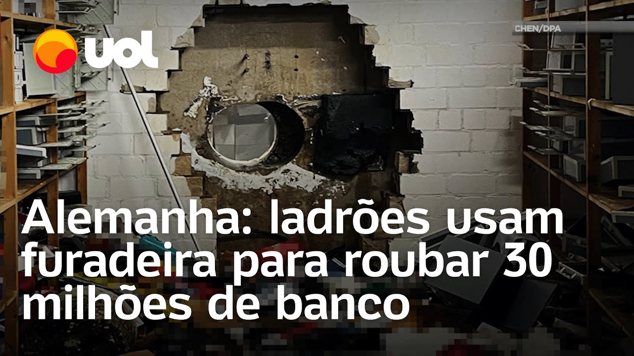 Ladrões usam furadeira para roubo milionário em banco alemão