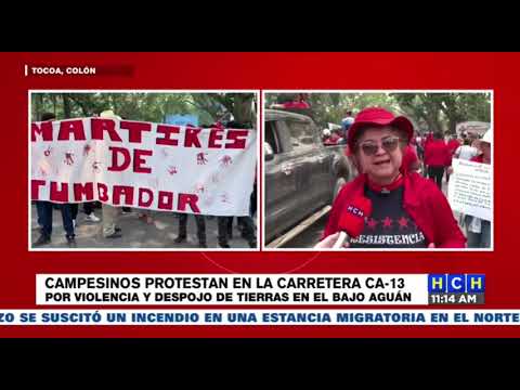 Grupos campesinos de Colón se movilizan sobre la CA-13 con múltiples exigencias al gobierno