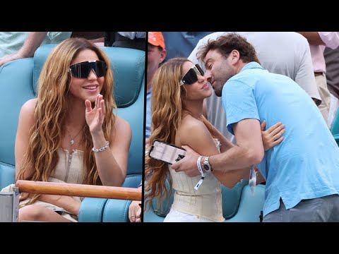 Shakira causa revuelo en el Abierto de Tenis de Miami al recibir un beso de misterioso caballero