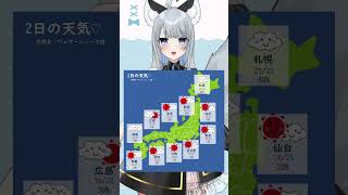 9月2日のお天気！皆様気をつけていってらっしゃいね～ #Vtuber #新人Vtuber #shorts #ひいらぎお天気 #vtuber