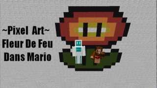 Pixel Art Fleur De Feu Mario Youtube