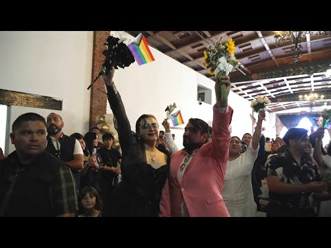 'Love is love': 58 Mexican LGBTQ couples marry in mass wedding | AFP