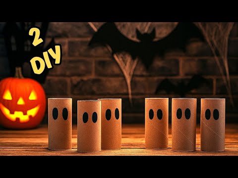 2 Easy Halloween DIY Ideas 👻 Quick Handmade Decorations from Toilet Paper Rolls
