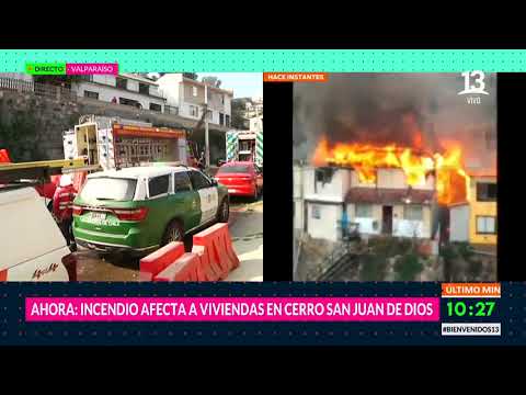 Incendio afecta Cerro San Juan de Dios de Valparaíso. Bienvenidos, 2021.