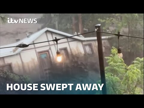 House swept away in New Mexico floods - as hundreds dead or missing in Texas | ITV News