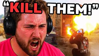 YouTube thumbnail for rackpog's video titled 'Online Raiding DRUNK Rust Streamer Duo (ft. Epic)'