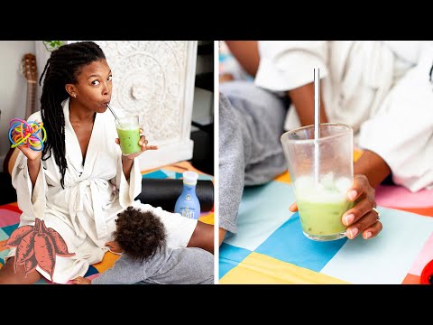 MOMMY MORNING ROUTINE | Easy Matcha Latte Recipe #momlife