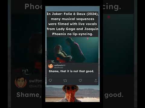 In Joker: Folie à Deux (2024), many musical sequences were filmed with live vocals from Lady Gaga