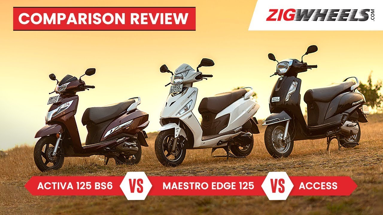 Honda Activa 125 BS6 vs Suzuki Access vs Hero Maestro Edge 125 Review, Mileage, Features & More