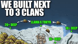 YouTube thumbnail for aloneintokyo's video titled 'LuckyLlama and I built between 16+ deep clans on Wipe Day in Rust...'