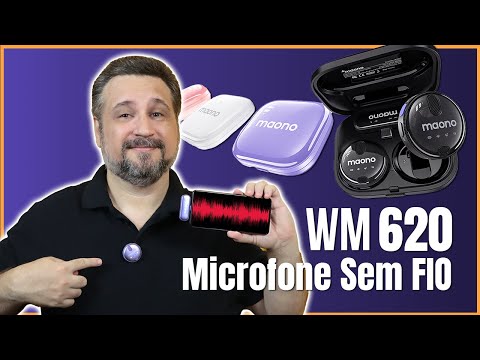 🎤 Microfone Lapela Sem Fio para Celular - Maono WM620 (✅Melhor Custo X Benefício)