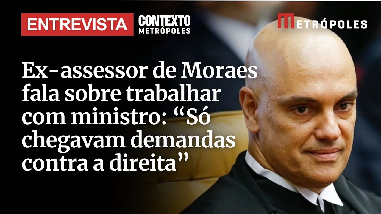 Ex-assessor de Moraes fala sobre trabalhar com ministro: “Só chegavam demandas contra a direita”